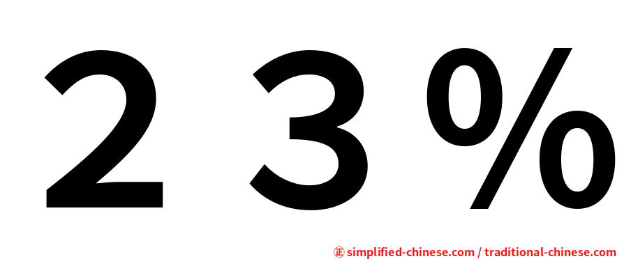 ２３％