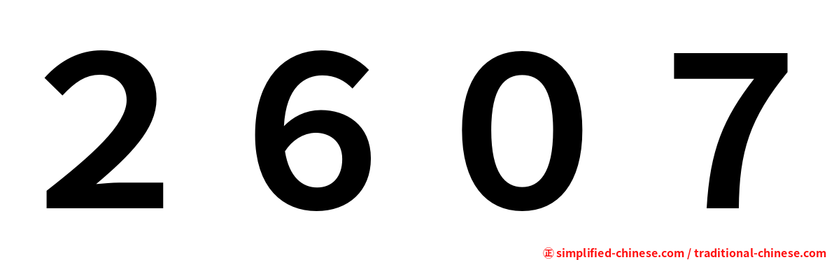 ２６０７