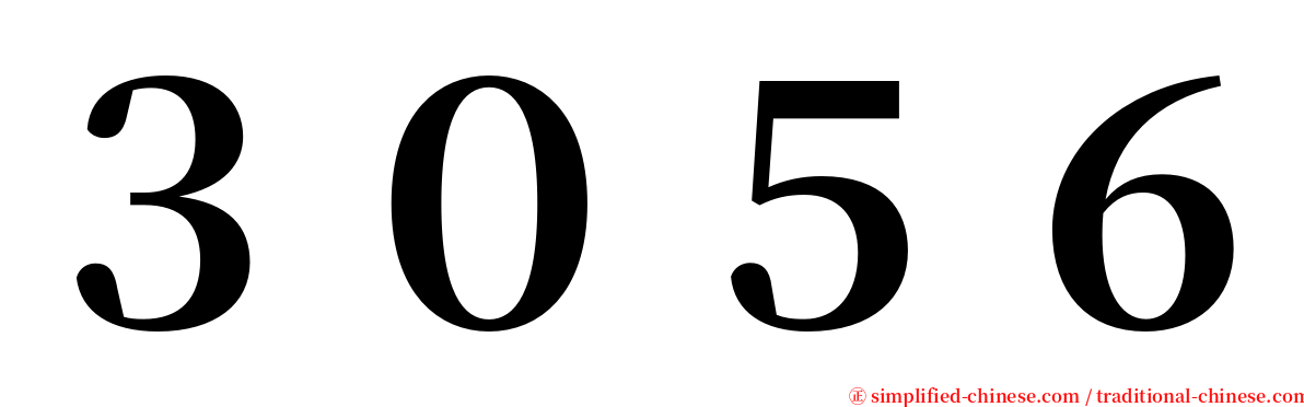 ３０５６ serif font