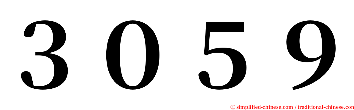 ３０５９ serif font