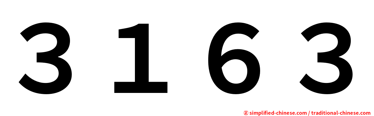 ３１６３