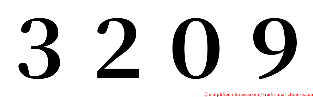 ３２０９ serif font