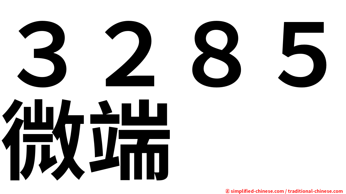 ３２８５微端