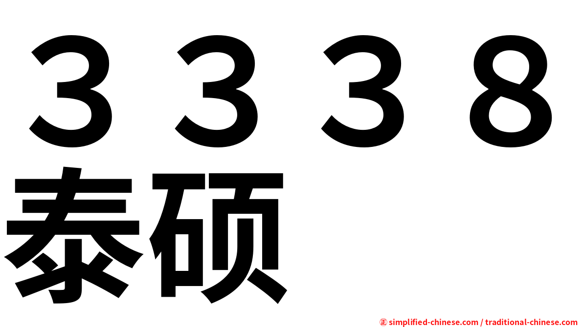 ３３３８泰硕