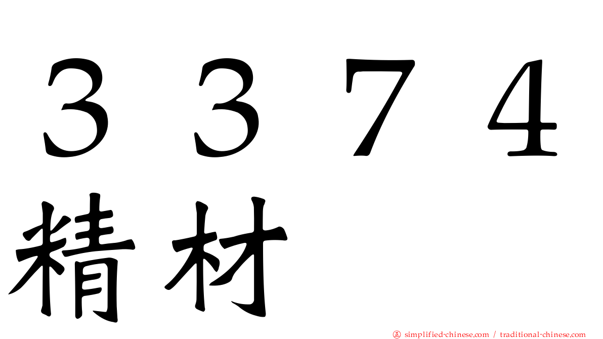３３７４精材