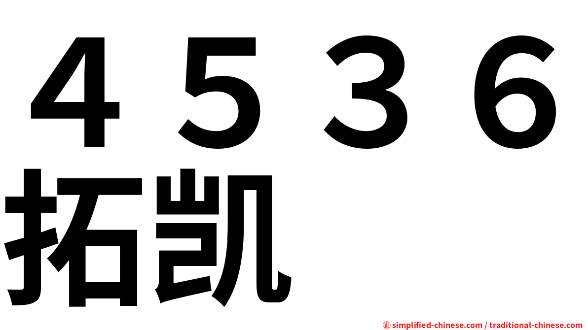 ４５３６拓凯