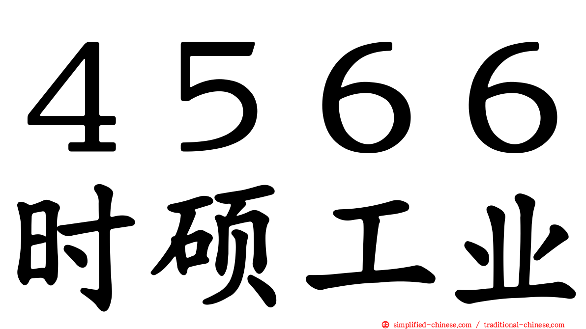 ４５６６时硕工业