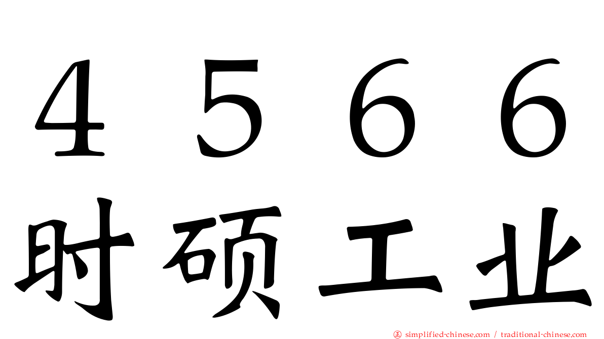 ４５６６时硕工业