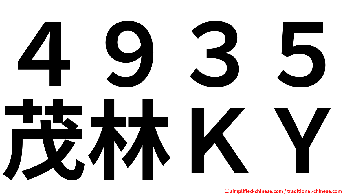 ４９３５茂林ＫＹ