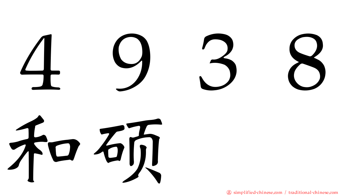 ４９３８和硕