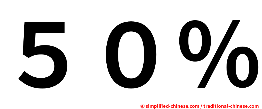 ５０％