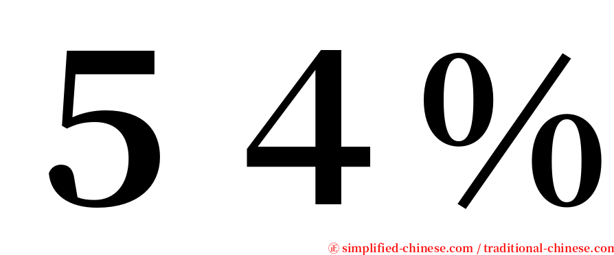 ５４％ serif font