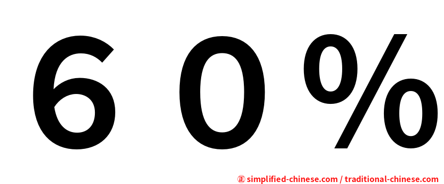 ６０％