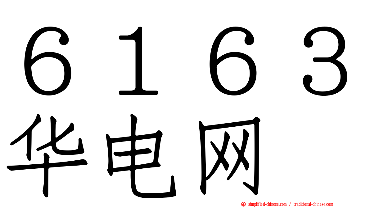 ６１６３华电网