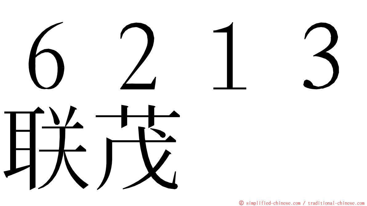 ６２１３联茂 ming font