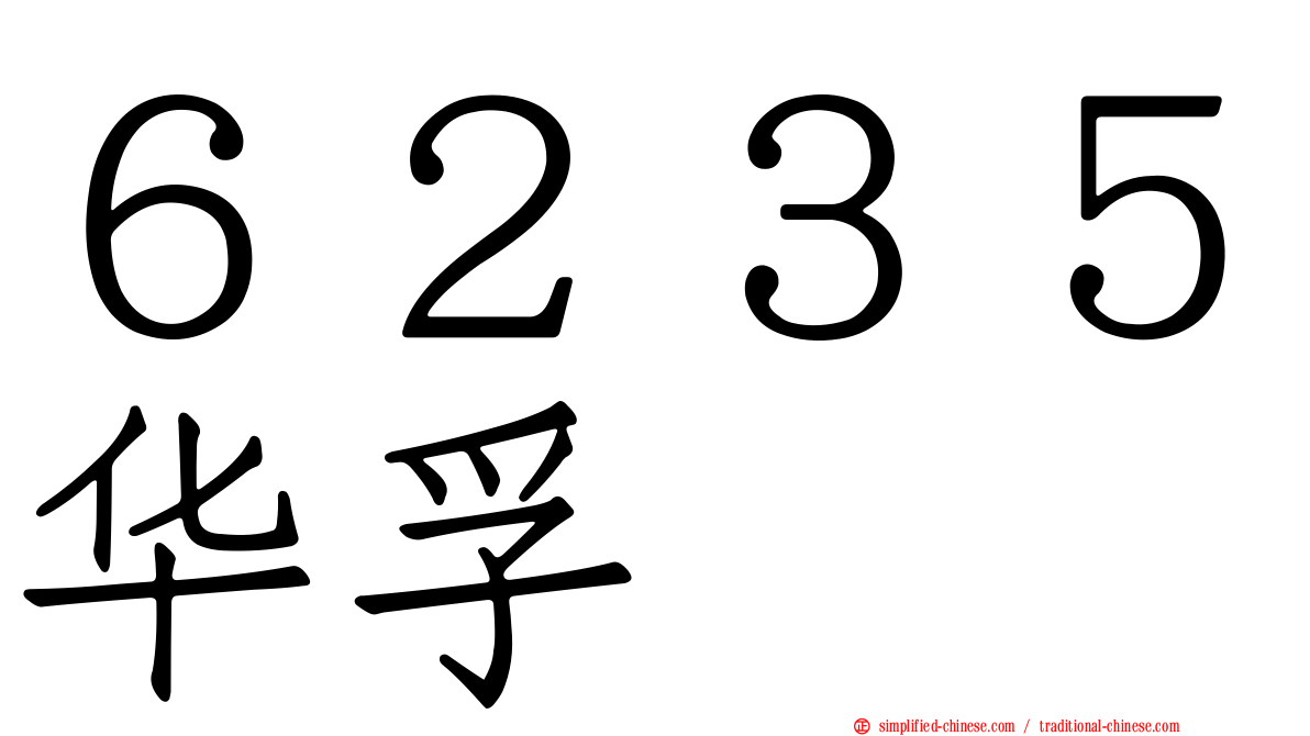 ６２３５华孚