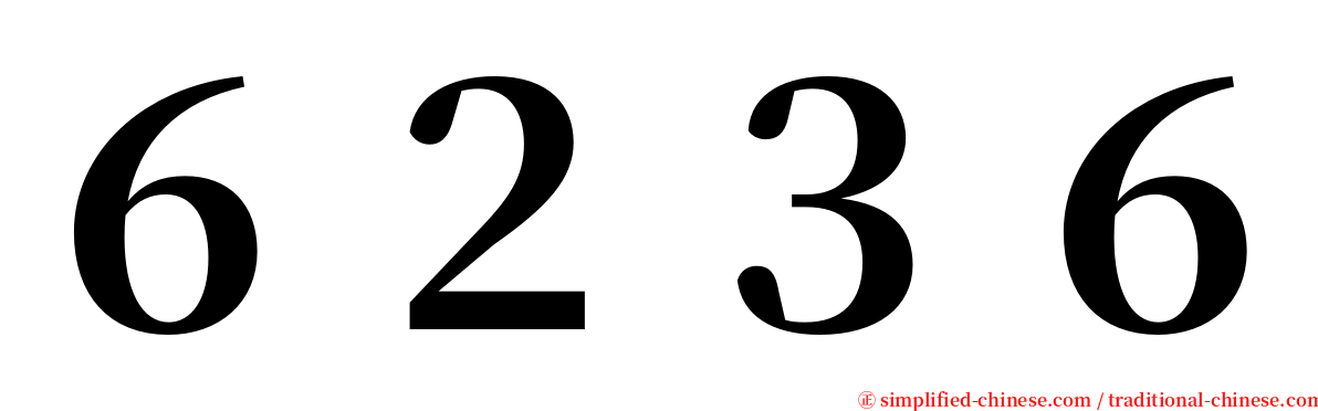 ６２３６ serif font