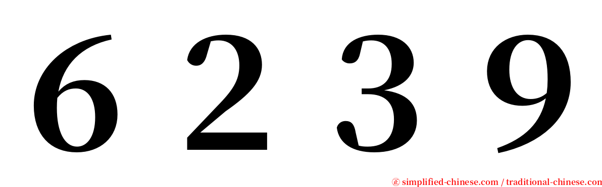 ６２３９ serif font