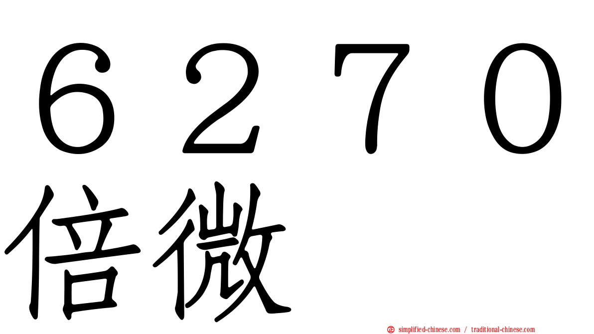 ６２７０倍微