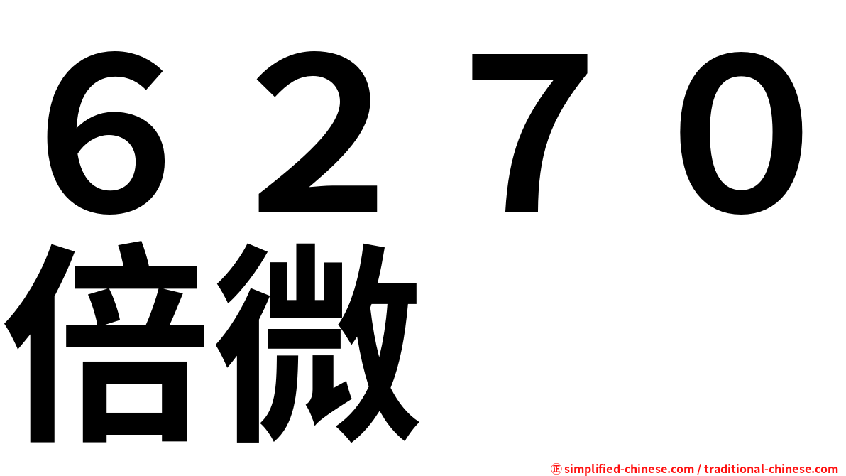 ６２７０倍微