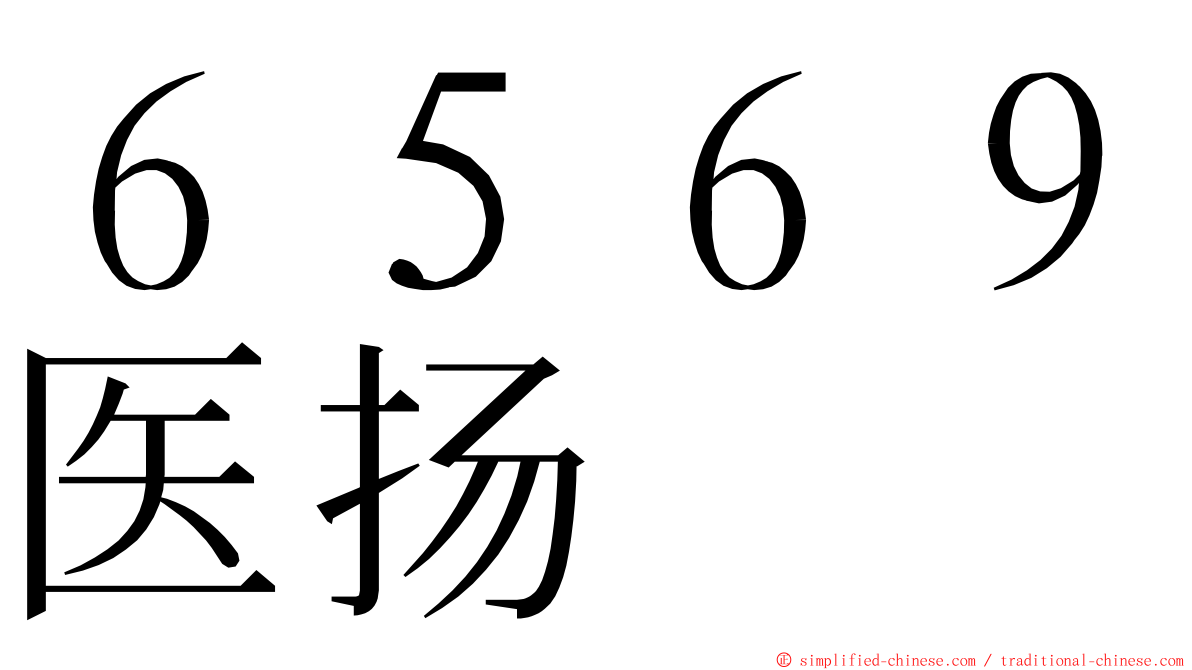 ６５６９医扬 ming font