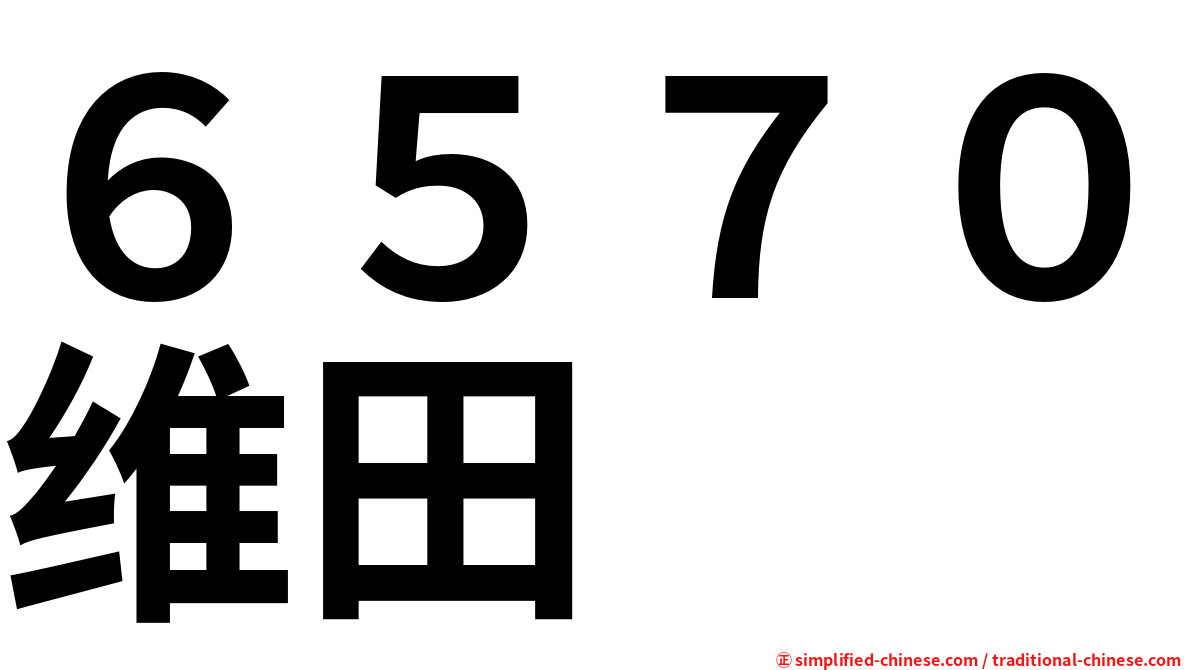 ６５７０维田