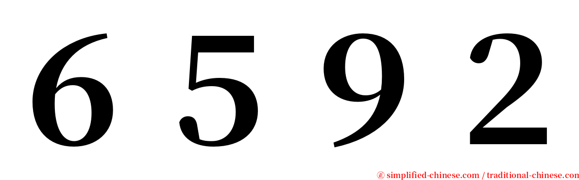 ６５９２ serif font