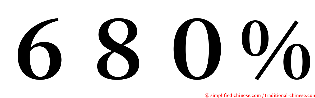 ６８０％ serif font