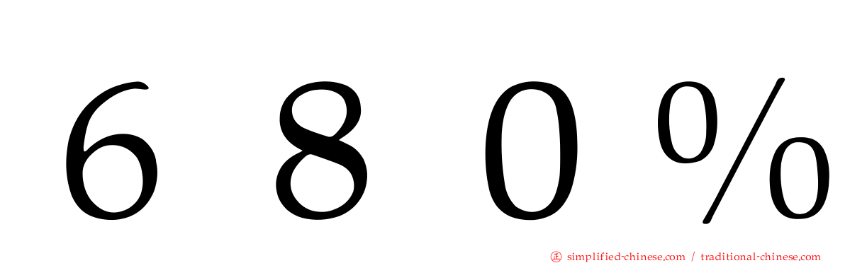 ６８０％