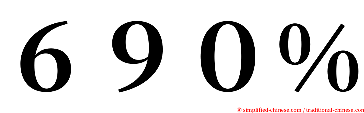 ６９０％ serif font