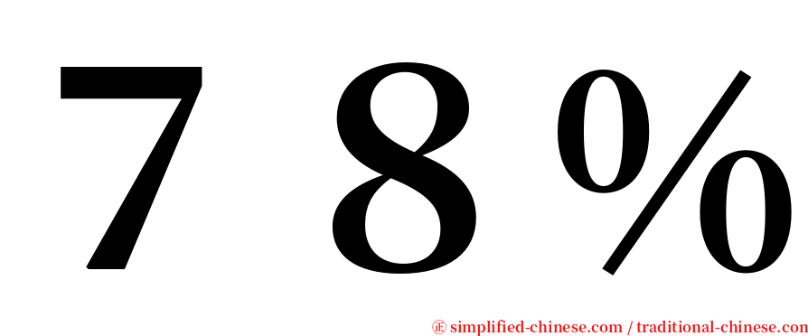 ７８％ serif font
