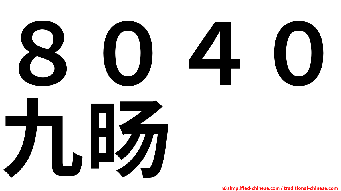 ８０４０九旸