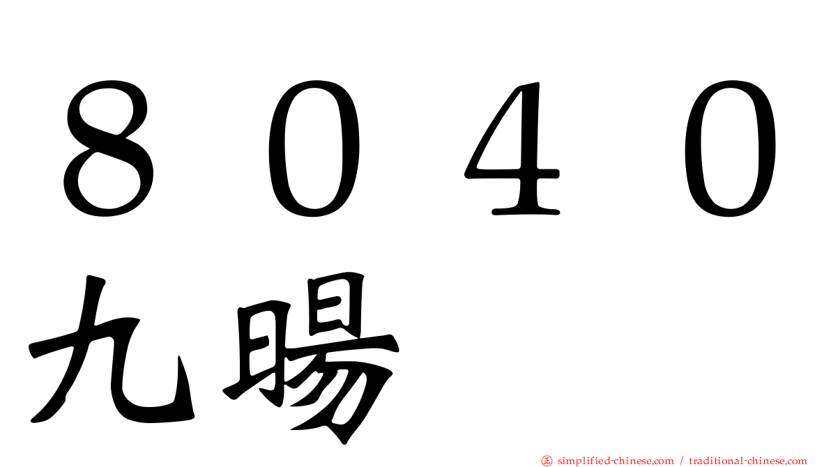 ８０４０九旸