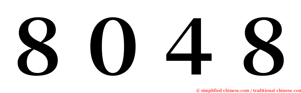 ８０４８ serif font