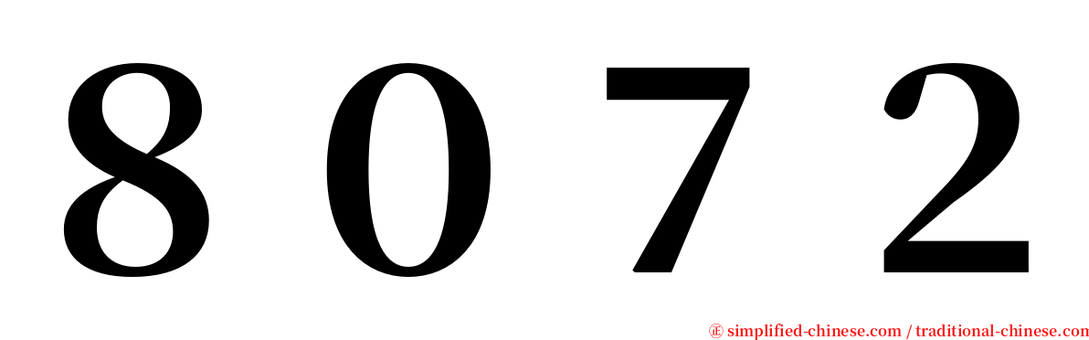 ８０７２ serif font