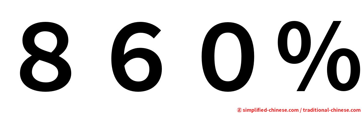 ８６０％