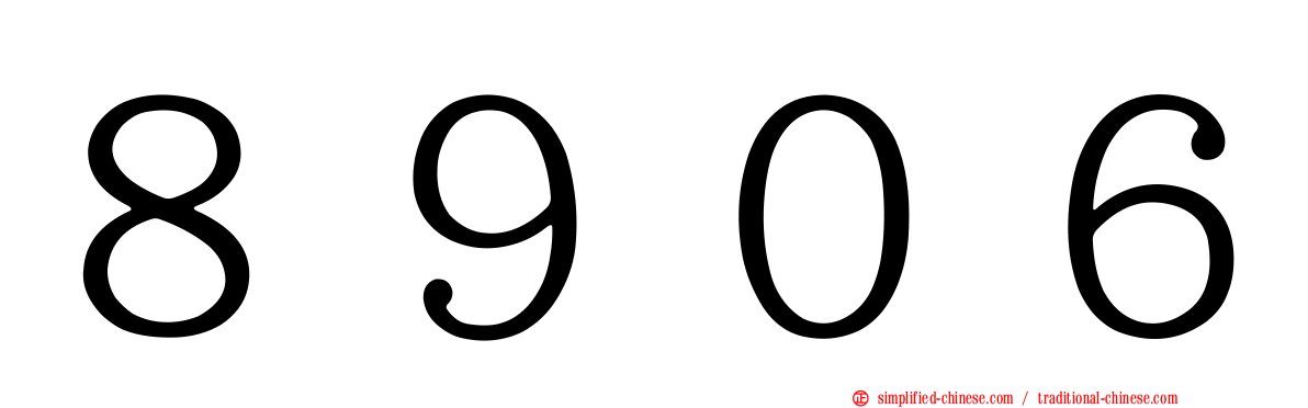 ８９０６