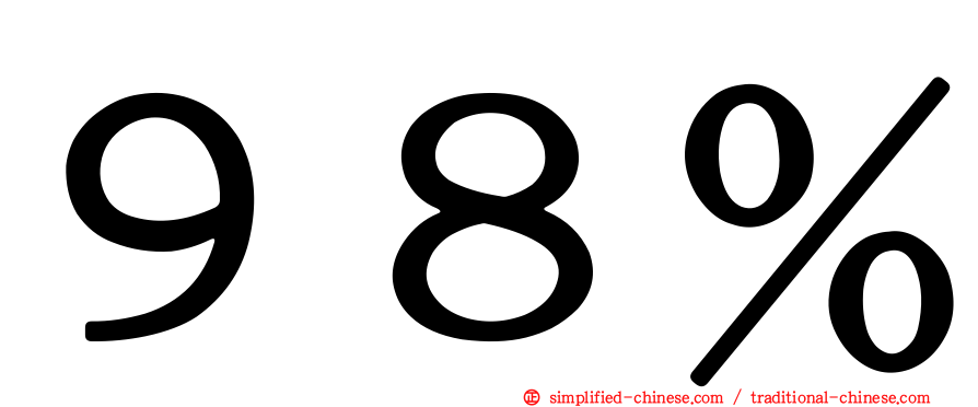 ９８％