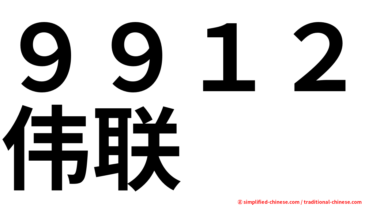 ９９１２伟联