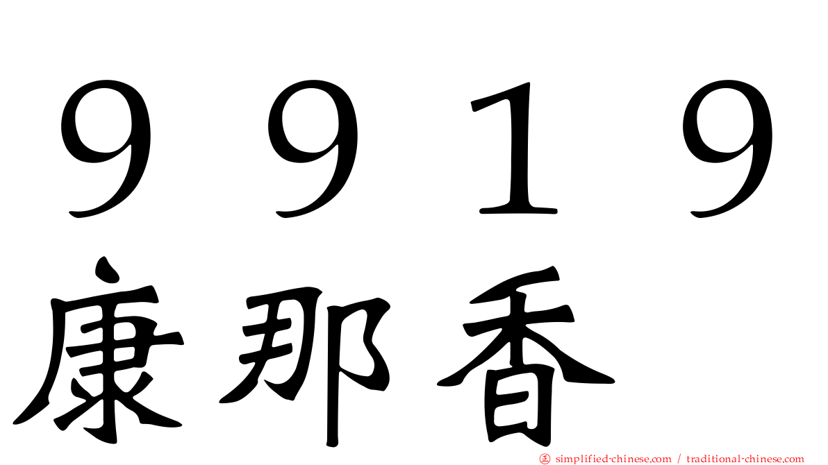 ９９１９康那香