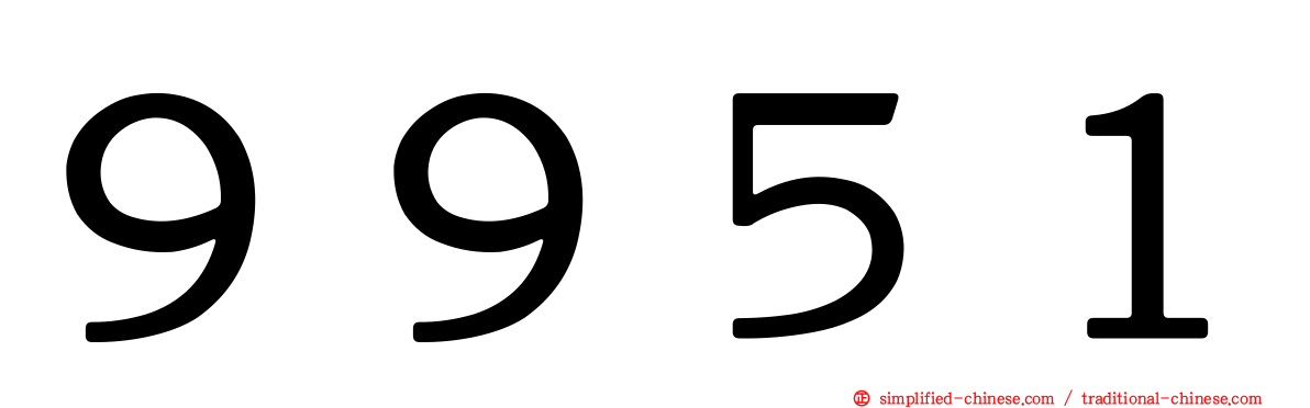 ９９５１