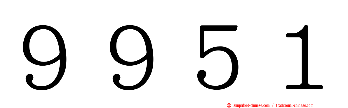 ９９５１