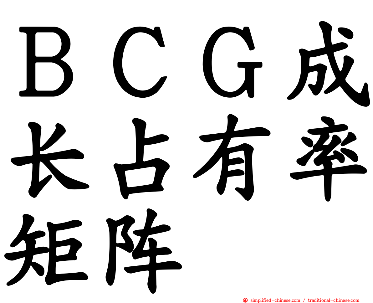ＢＣＧ成长占有率矩阵