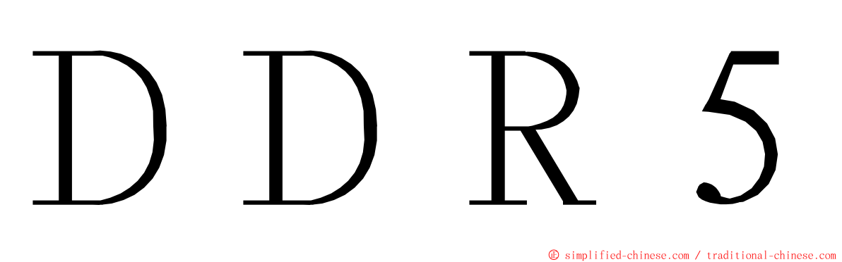 ＤＤＲ５ ming font