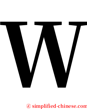 Ｗ serif font